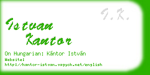 istvan kantor business card