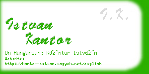 istvan kantor business card